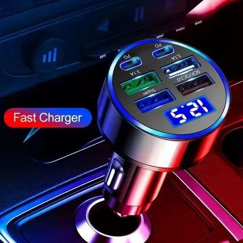 6 In 1 Car Charger Usb Car Charger Car Usb Adapter 2Pd+4Usb Car Charger