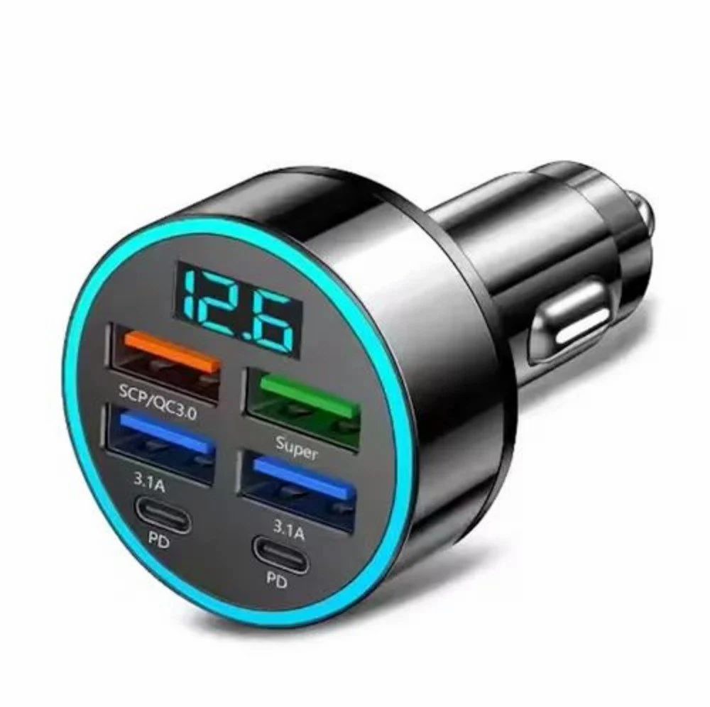 6 In 1 Car Charger Usb Car Charger Car Usb Adapter 2Pd+4Usb Car Charger