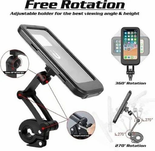 Waterproof Bike Mobile Phone Holder Stand Motorcycle Mobile Stand Waterproof Mobile Phone Case